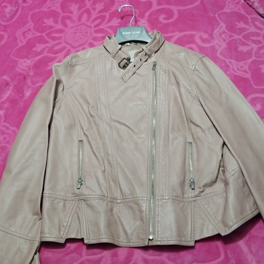 Black Rivet Blush Leather Jacket